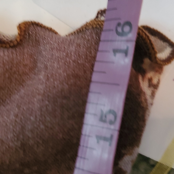 Pretty Brown stretch Floral Dress top xl - Picture 6 of 8